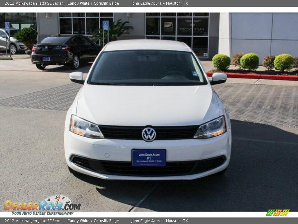 2012 Volkswagen Jetta SE Sedan Candy White / Cornsilk Beige Photo #2