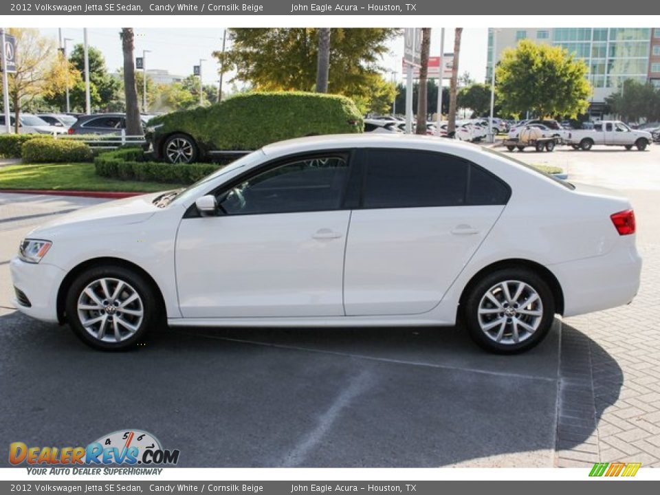 2012 Volkswagen Jetta SE Sedan Candy White / Cornsilk Beige Photo #4