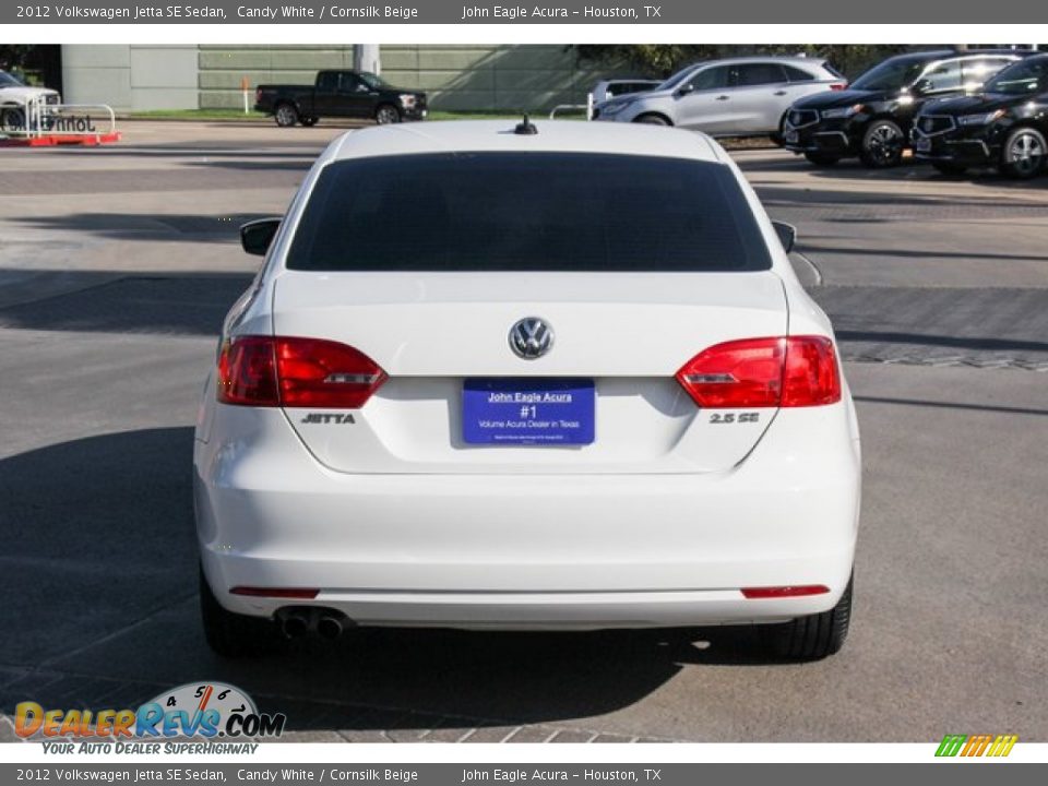 2012 Volkswagen Jetta SE Sedan Candy White / Cornsilk Beige Photo #5