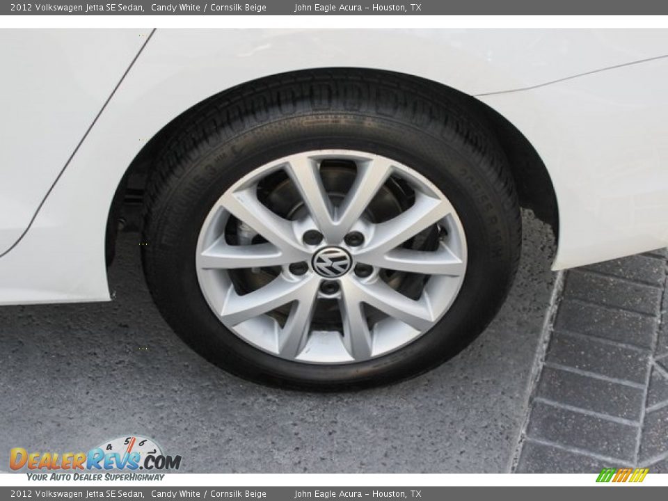 2012 Volkswagen Jetta SE Sedan Candy White / Cornsilk Beige Photo #12