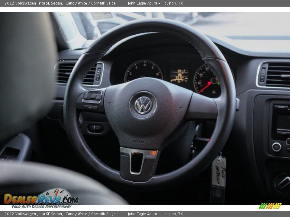 2012 Volkswagen Jetta SE Sedan Candy White / Cornsilk Beige Photo #28