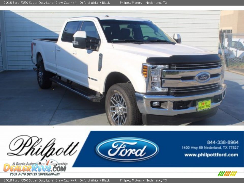 2018 Ford F350 Super Duty Lariat Crew Cab 4x4 Oxford White / Black Photo #1