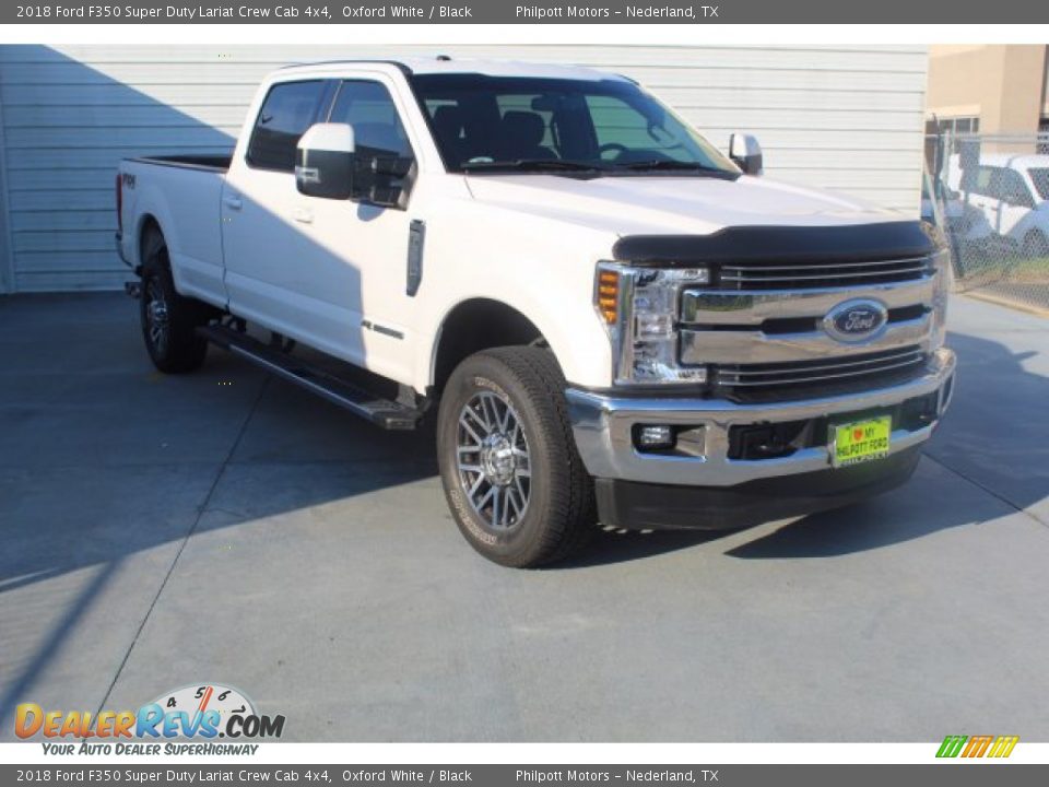 2018 Ford F350 Super Duty Lariat Crew Cab 4x4 Oxford White / Black Photo #2