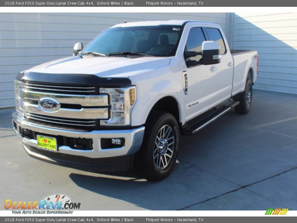 2018 Ford F350 Super Duty Lariat Crew Cab 4x4 Oxford White / Black Photo #4