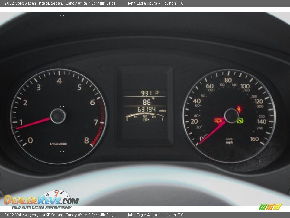 2012 Volkswagen Jetta SE Sedan Candy White / Cornsilk Beige Photo #35
