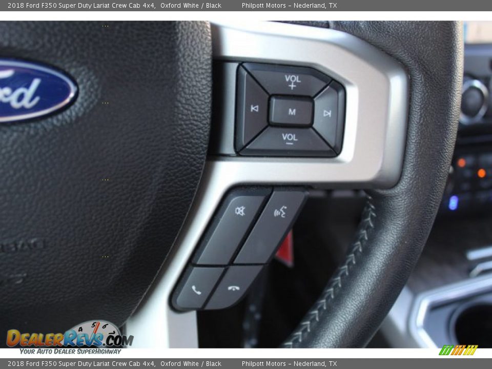 2018 Ford F350 Super Duty Lariat Crew Cab 4x4 Oxford White / Black Photo #14