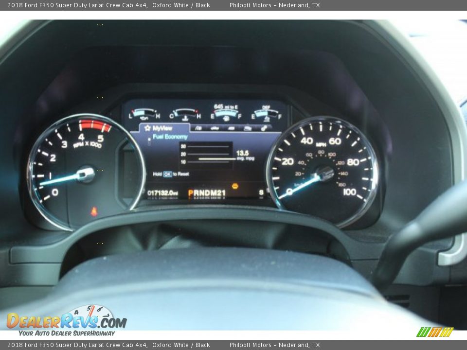 2018 Ford F350 Super Duty Lariat Crew Cab 4x4 Oxford White / Black Photo #15