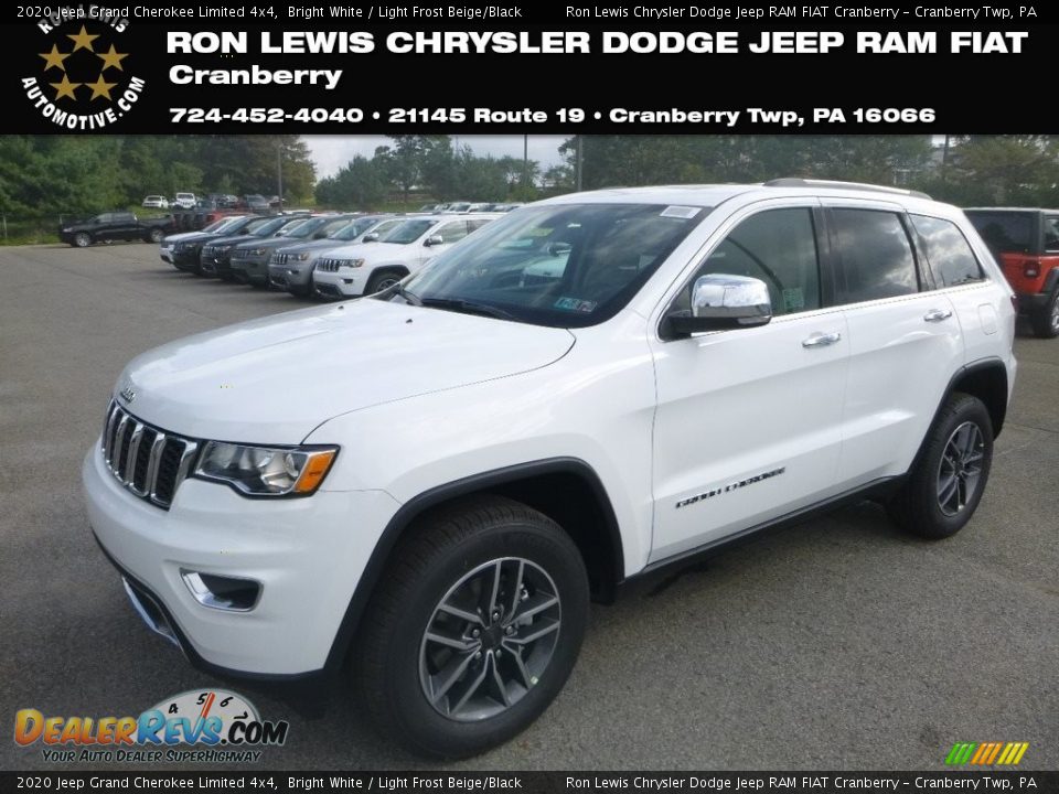 2020 Jeep Grand Cherokee Limited 4x4 Bright White / Light Frost Beige/Black Photo #1