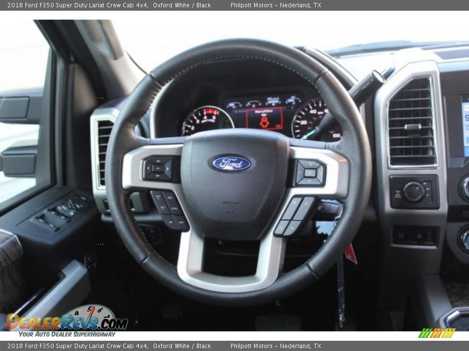 2018 Ford F350 Super Duty Lariat Crew Cab 4x4 Oxford White / Black Photo #23