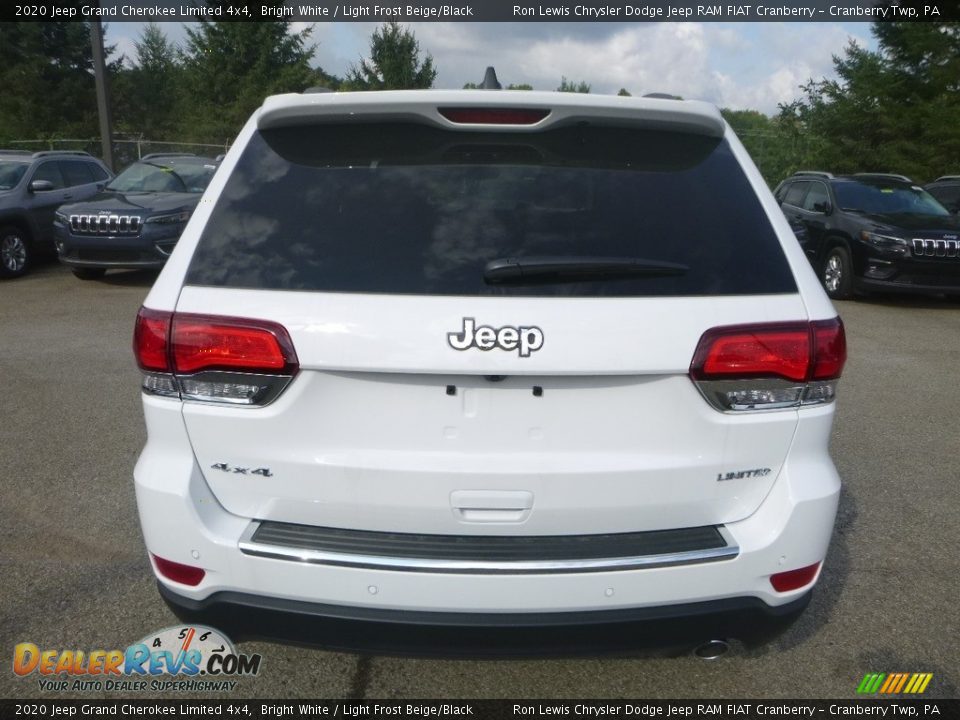 2020 Jeep Grand Cherokee Limited 4x4 Bright White / Light Frost Beige/Black Photo #4