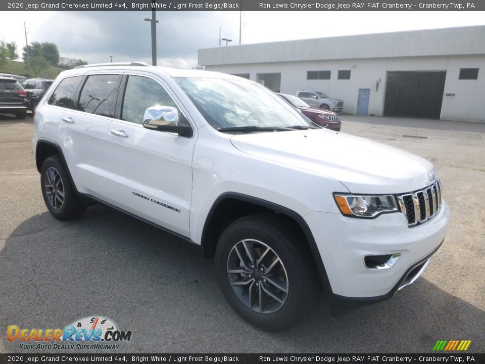 2020 Jeep Grand Cherokee Limited 4x4 Bright White / Light Frost Beige/Black Photo #7