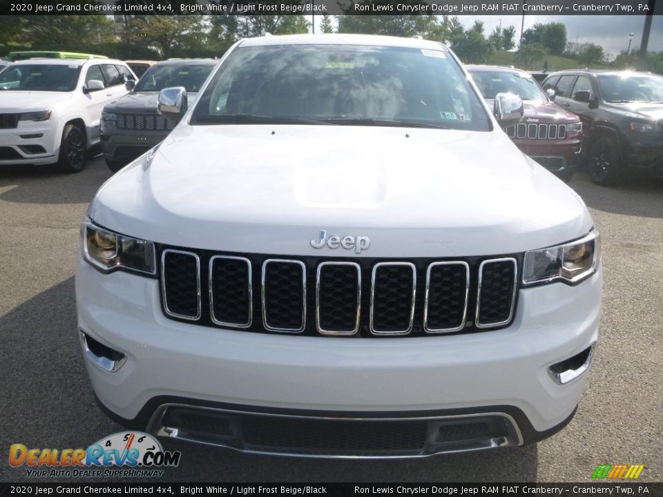 2020 Jeep Grand Cherokee Limited 4x4 Bright White / Light Frost Beige/Black Photo #8