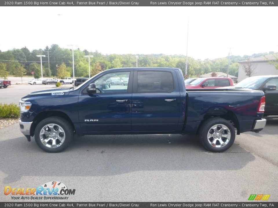 2020 Ram 1500 Big Horn Crew Cab 4x4 Patriot Blue Pearl / Black/Diesel Gray Photo #2