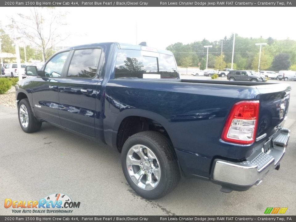 2020 Ram 1500 Big Horn Crew Cab 4x4 Patriot Blue Pearl / Black/Diesel Gray Photo #3