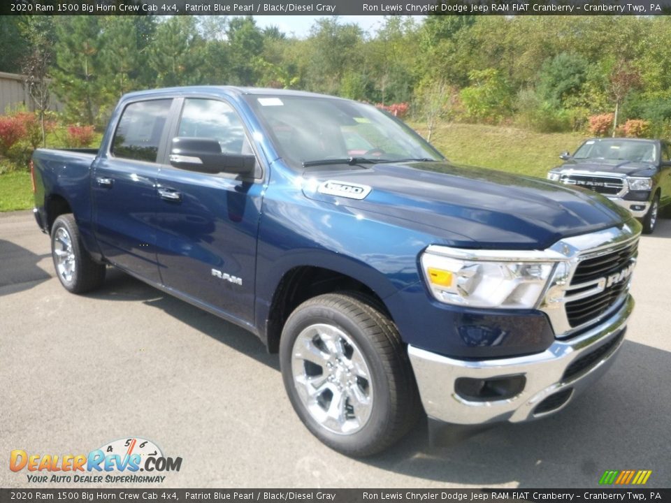 2020 Ram 1500 Big Horn Crew Cab 4x4 Patriot Blue Pearl / Black/Diesel Gray Photo #7