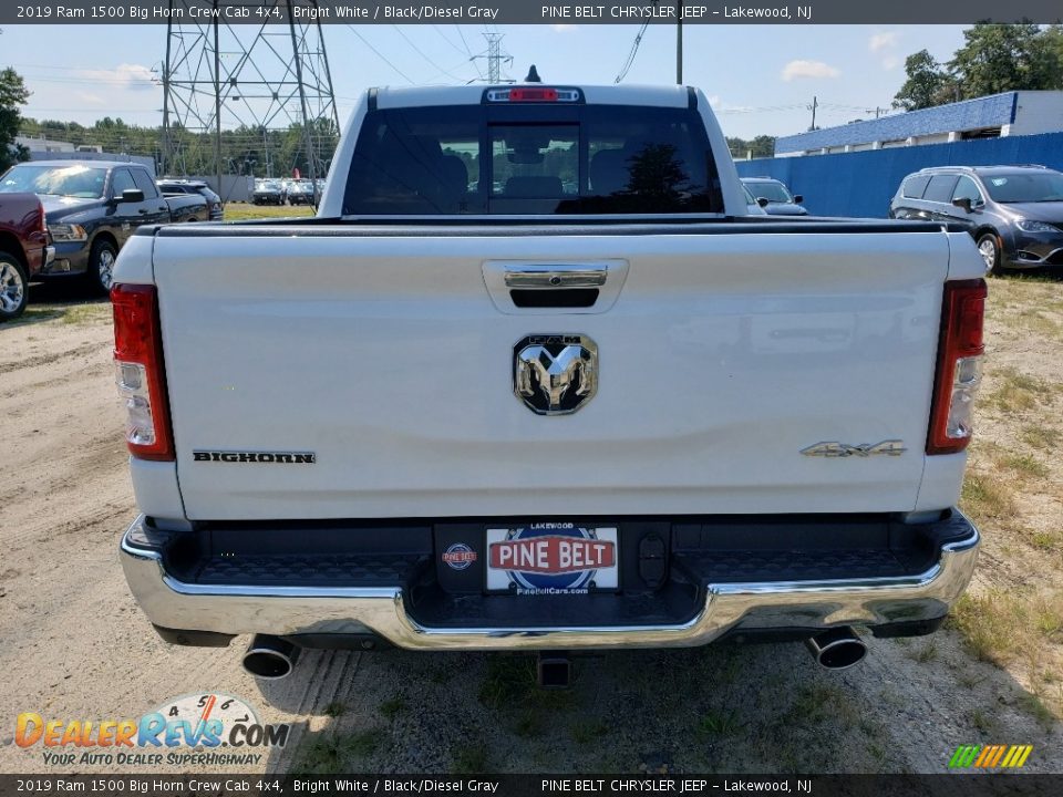 2019 Ram 1500 Big Horn Crew Cab 4x4 Bright White / Black/Diesel Gray Photo #5