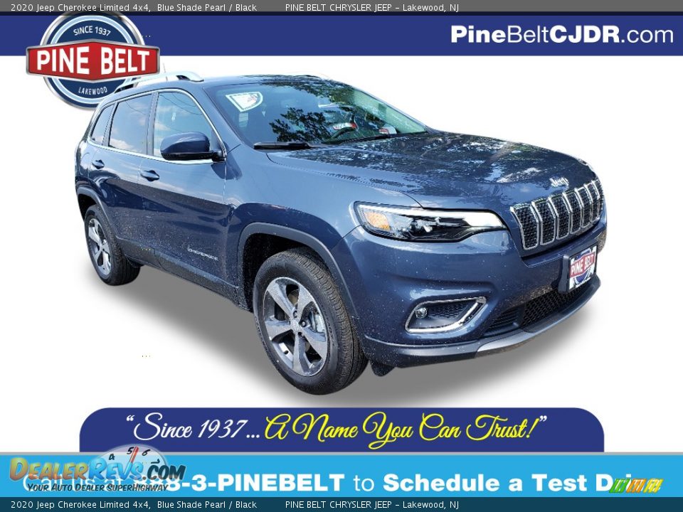 2020 Jeep Cherokee Limited 4x4 Blue Shade Pearl / Black Photo #1