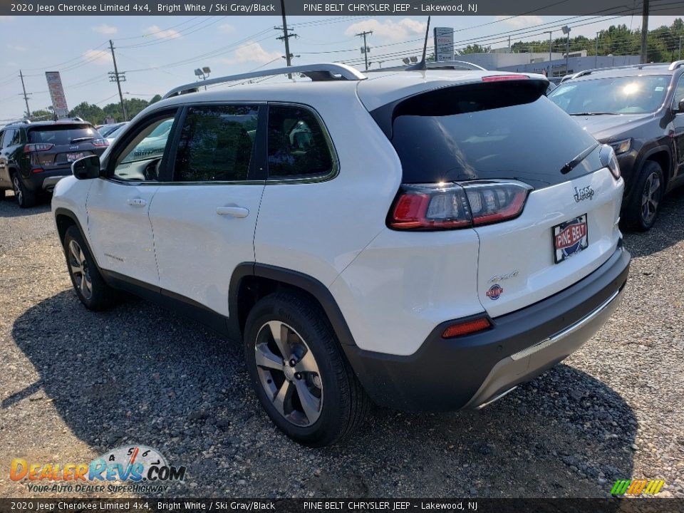 2020 Jeep Cherokee Limited 4x4 Bright White / Ski Gray/Black Photo #4