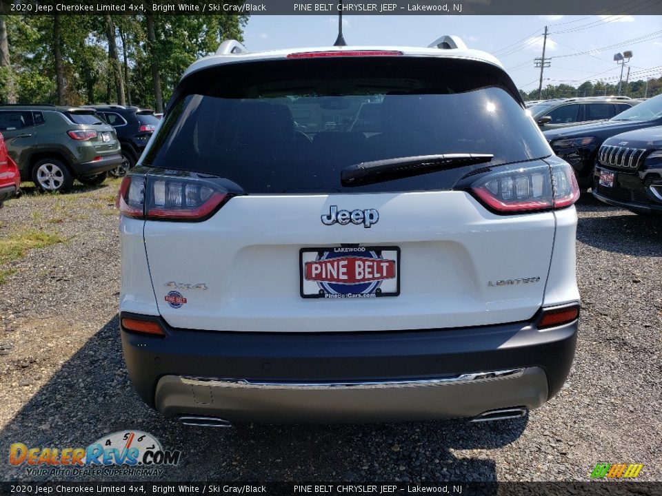 2020 Jeep Cherokee Limited 4x4 Bright White / Ski Gray/Black Photo #5