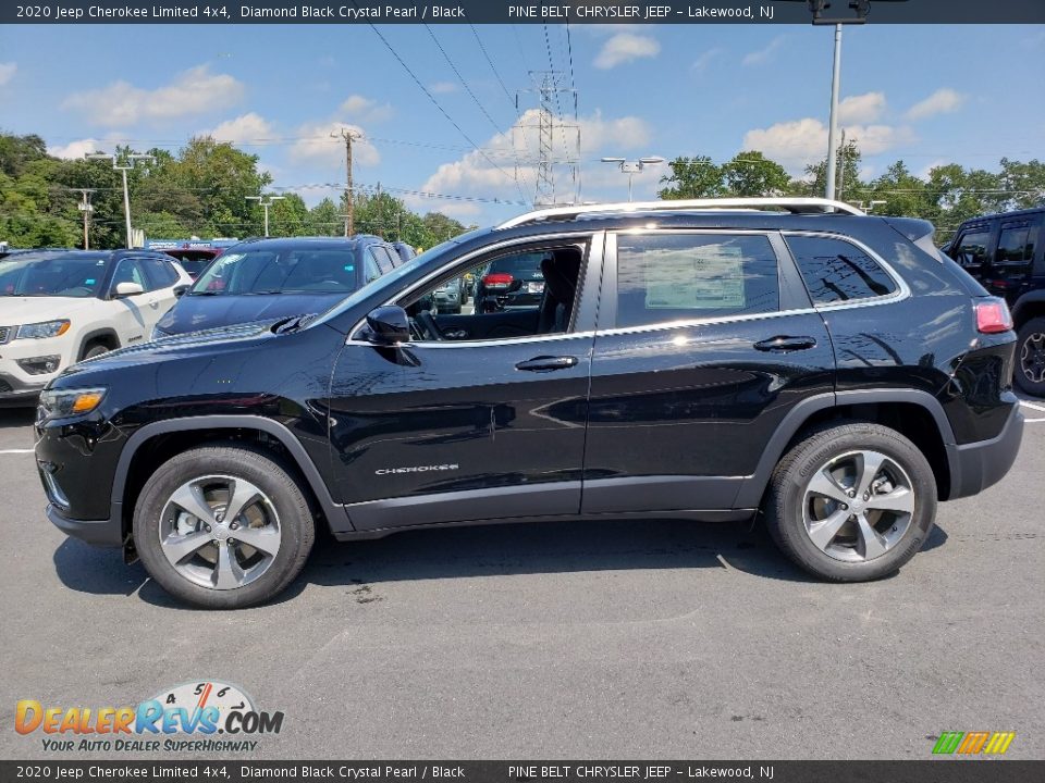 2020 Jeep Cherokee Limited 4x4 Diamond Black Crystal Pearl / Black Photo #3