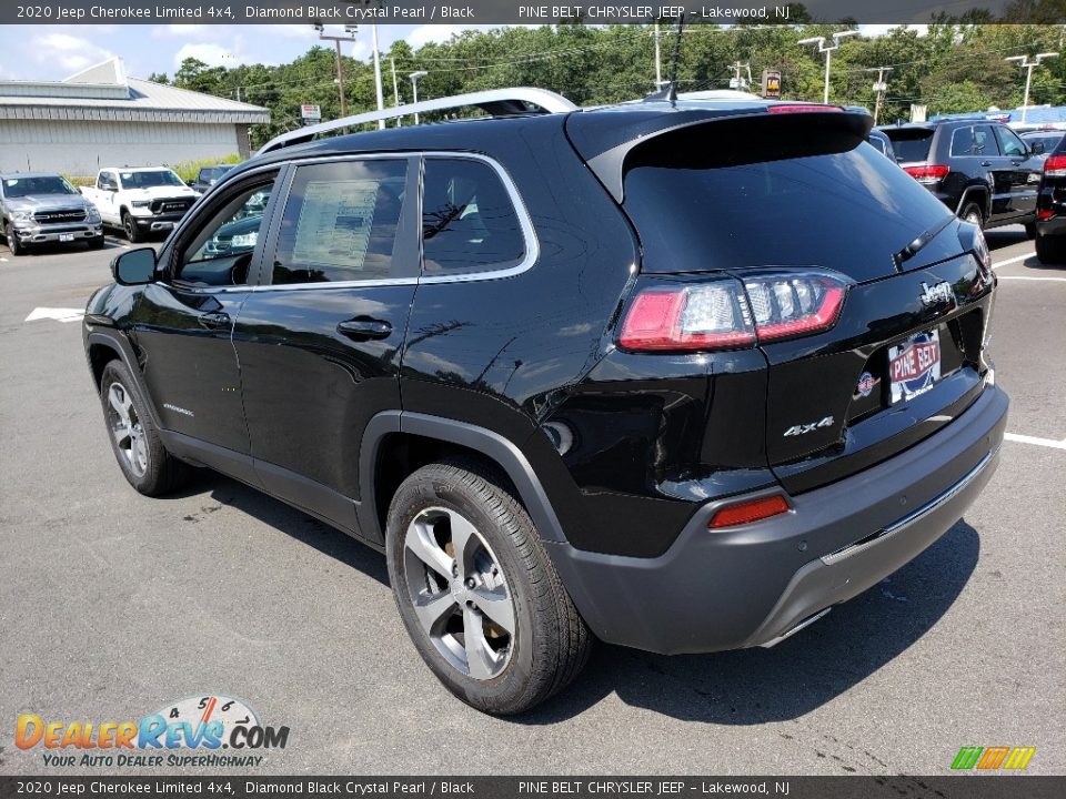 2020 Jeep Cherokee Limited 4x4 Diamond Black Crystal Pearl / Black Photo #4