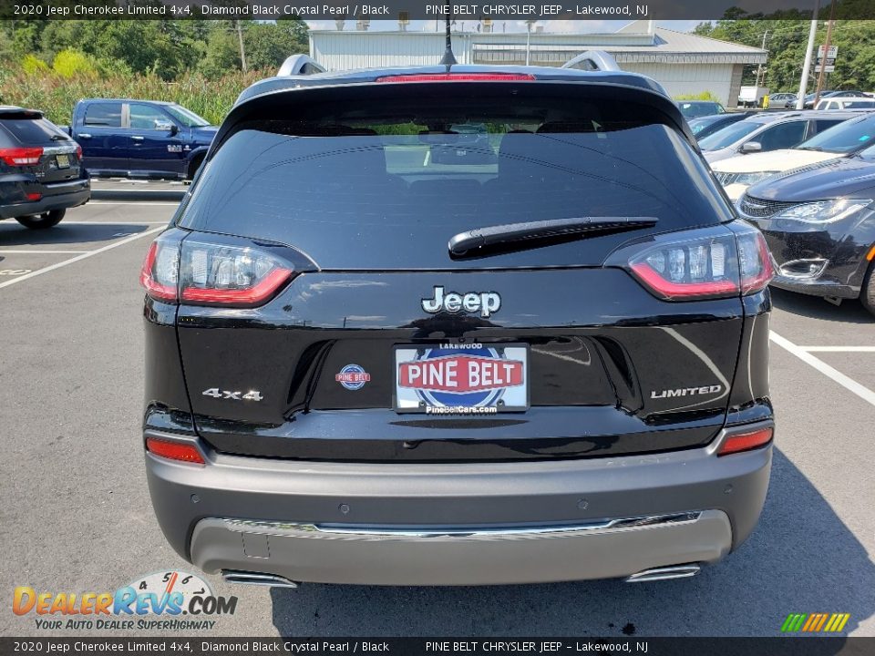 2020 Jeep Cherokee Limited 4x4 Diamond Black Crystal Pearl / Black Photo #5