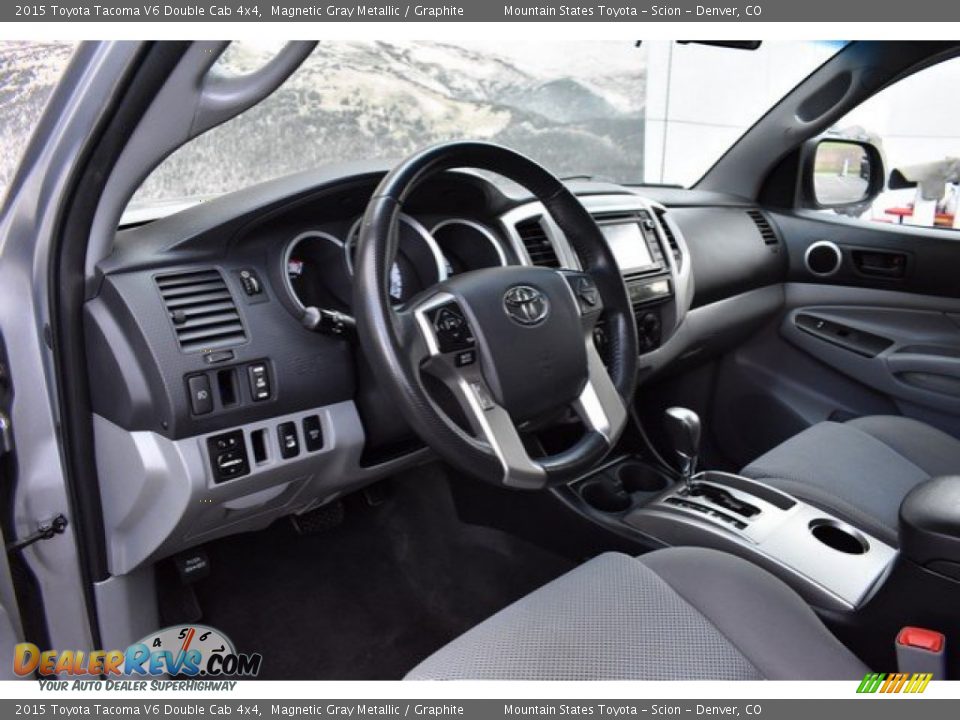 2015 Toyota Tacoma V6 Double Cab 4x4 Magnetic Gray Metallic / Graphite Photo #10
