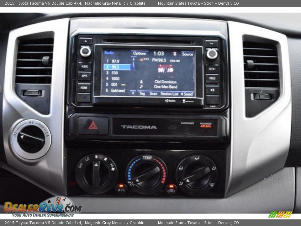 2015 Toyota Tacoma V6 Double Cab 4x4 Magnetic Gray Metallic / Graphite Photo #14