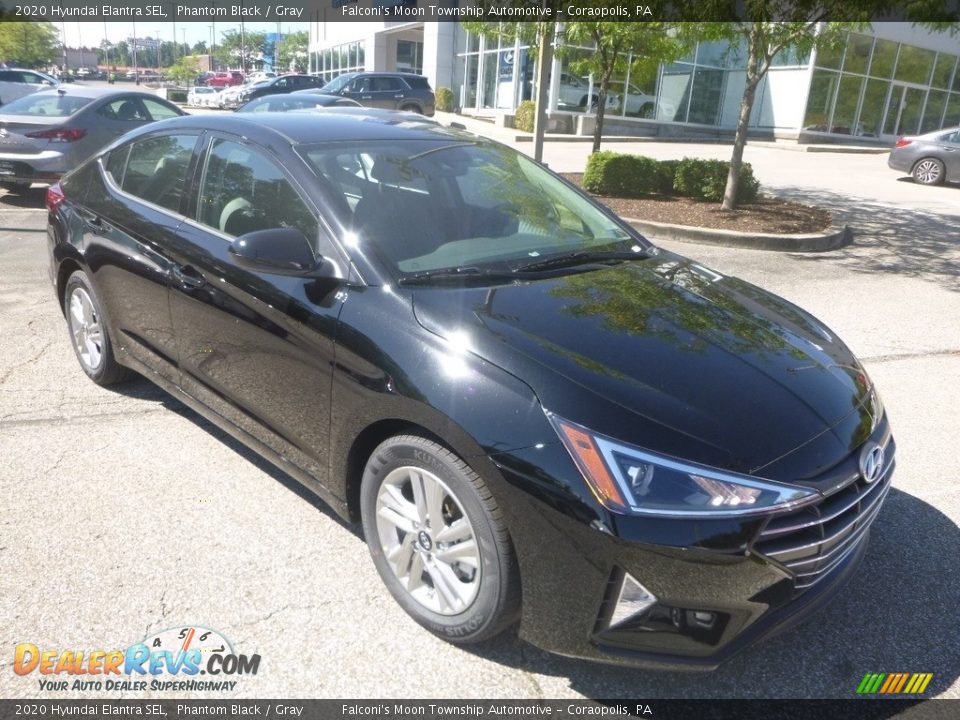 2020 Hyundai Elantra SEL Phantom Black / Gray Photo #3