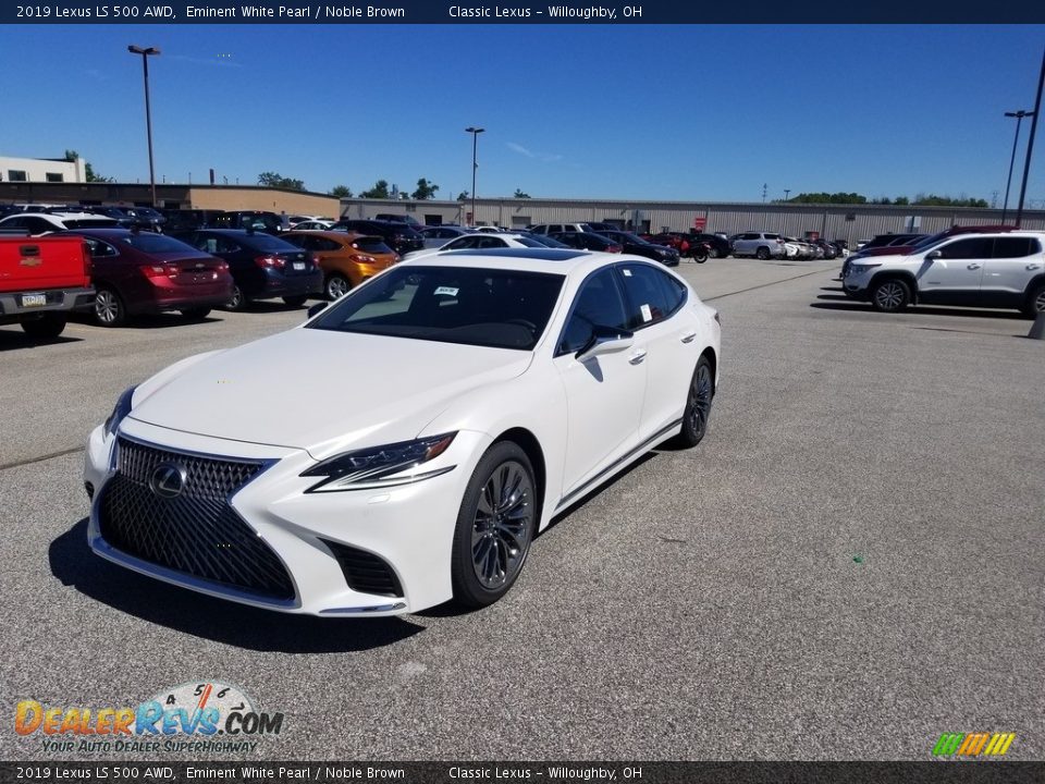 2019 Lexus LS 500 AWD Eminent White Pearl / Noble Brown Photo #1