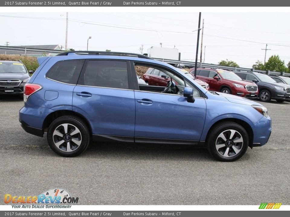 2017 Subaru Forester 2.5i Limited Quartz Blue Pearl / Gray Photo #4