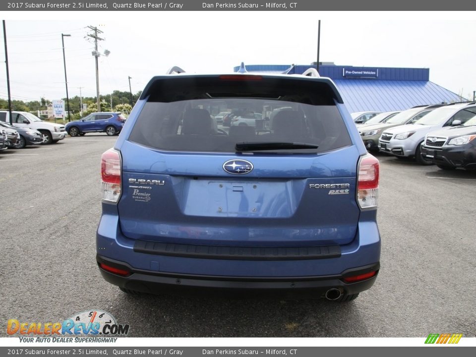 2017 Subaru Forester 2.5i Limited Quartz Blue Pearl / Gray Photo #6