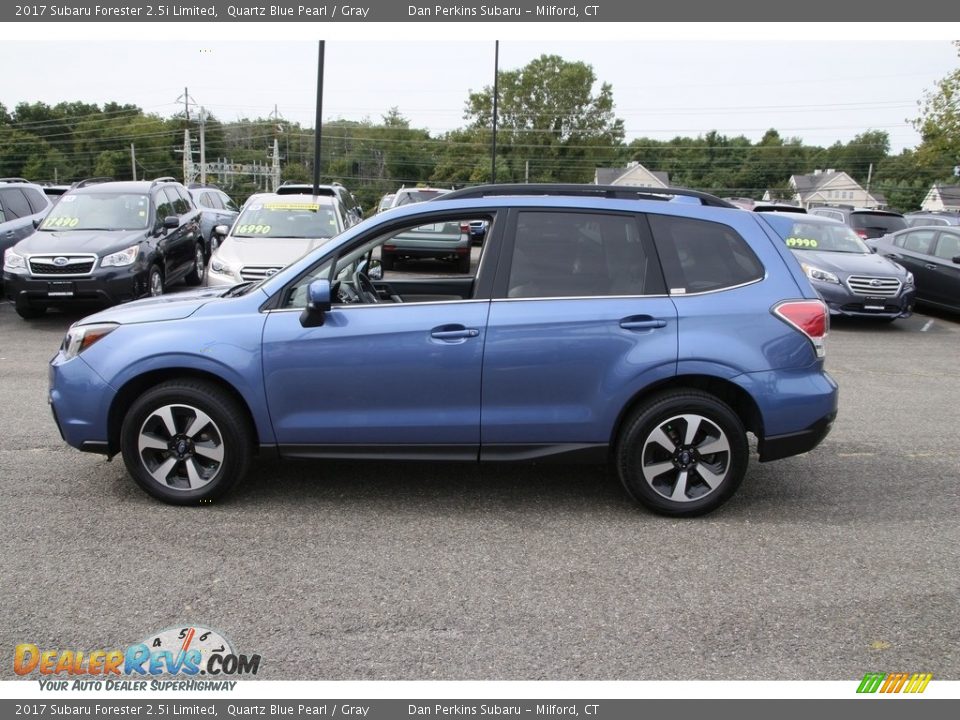 2017 Subaru Forester 2.5i Limited Quartz Blue Pearl / Gray Photo #8