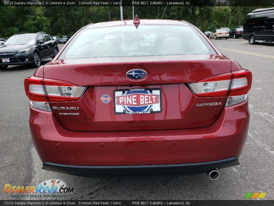 2019 Subaru Impreza 2.0i Limited 4-Door Crimson Red Pearl / Ivory Photo #5