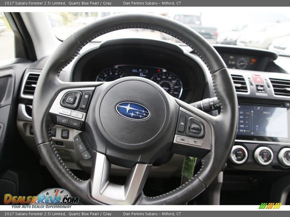 2017 Subaru Forester 2.5i Limited Quartz Blue Pearl / Gray Photo #19