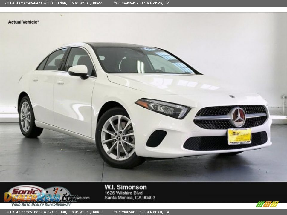 2019 Mercedes-Benz A 220 Sedan Polar White / Black Photo #1