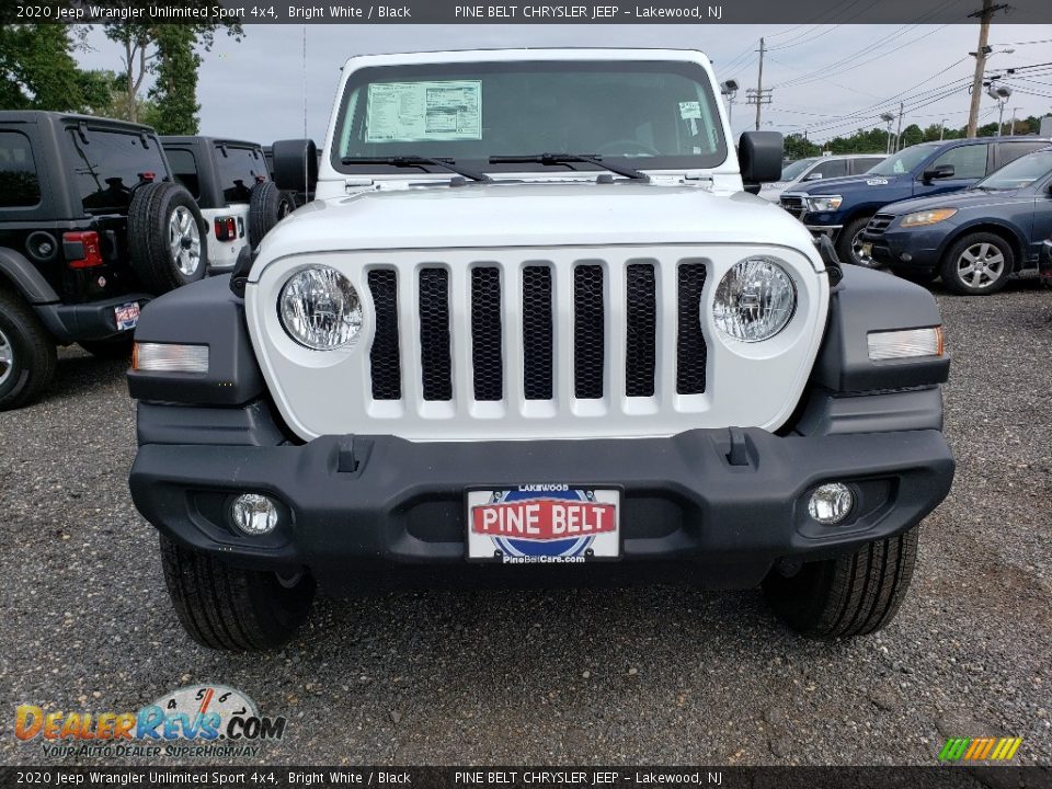2020 Jeep Wrangler Unlimited Sport 4x4 Bright White / Black Photo #2
