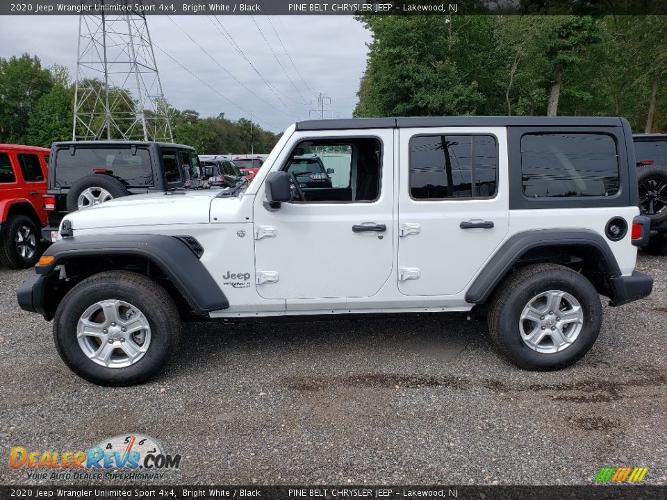 2020 Jeep Wrangler Unlimited Sport 4x4 Bright White / Black Photo #3