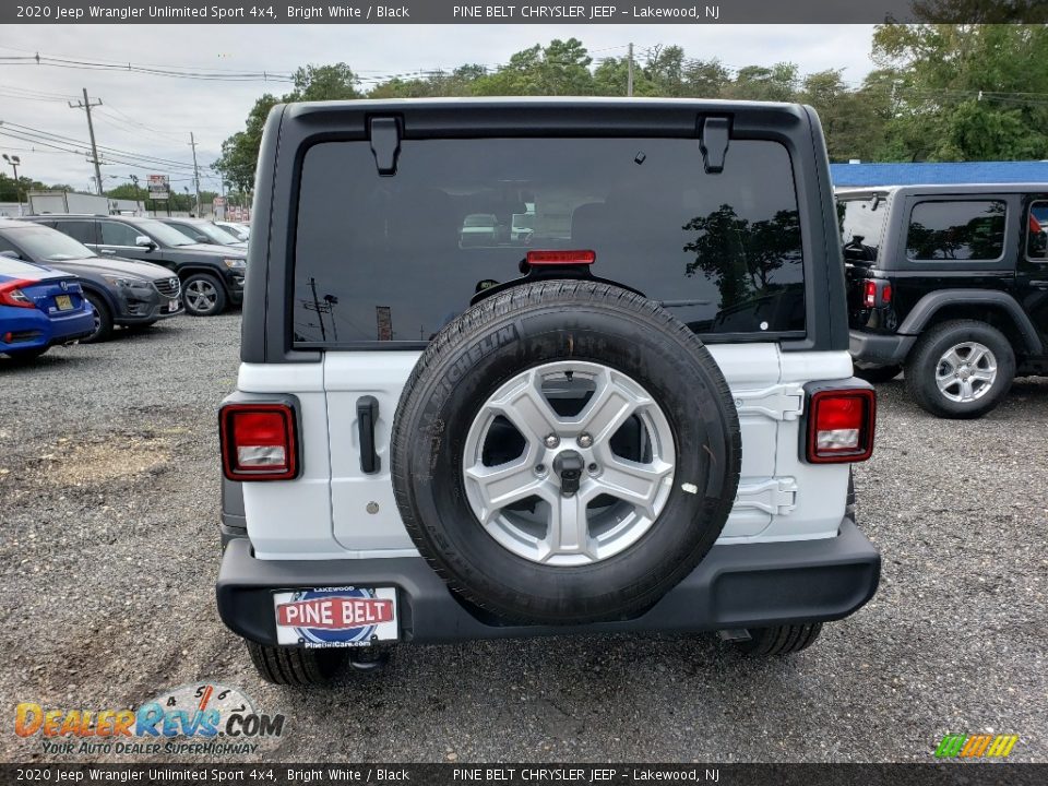 2020 Jeep Wrangler Unlimited Sport 4x4 Bright White / Black Photo #4