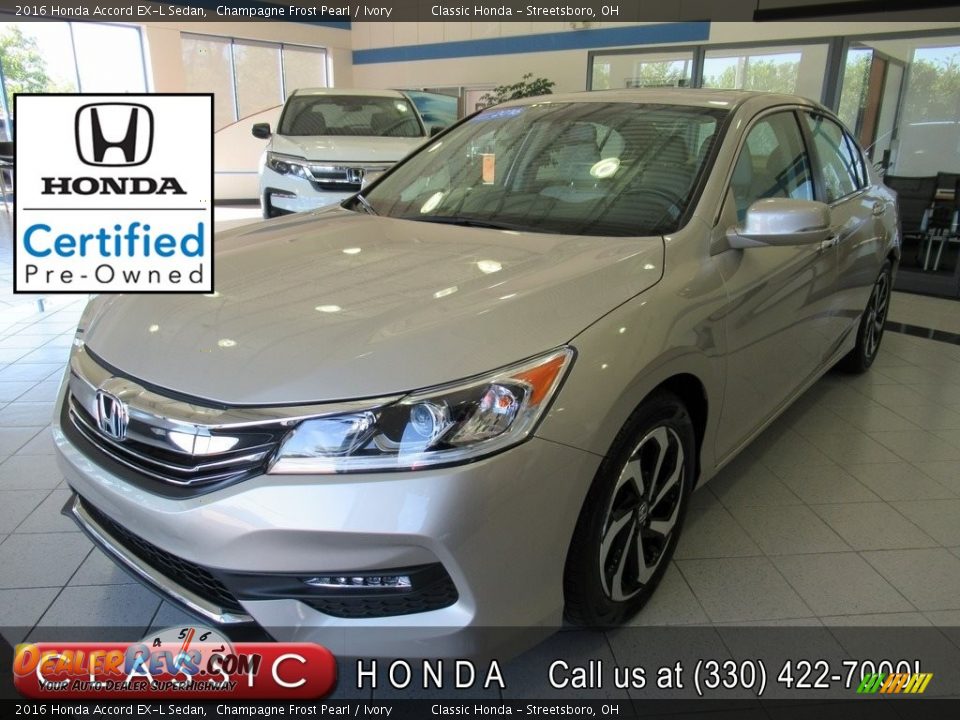2016 Honda Accord EX-L Sedan Champagne Frost Pearl / Ivory Photo #1