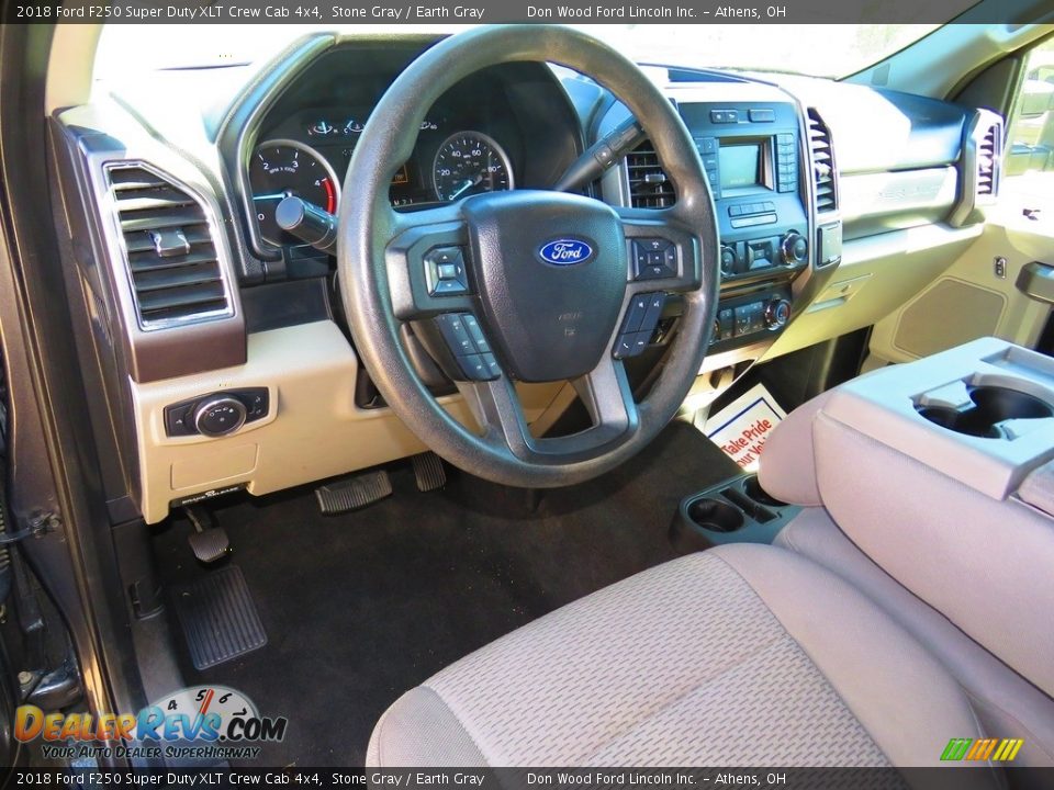 2018 Ford F250 Super Duty XLT Crew Cab 4x4 Stone Gray / Earth Gray Photo #20