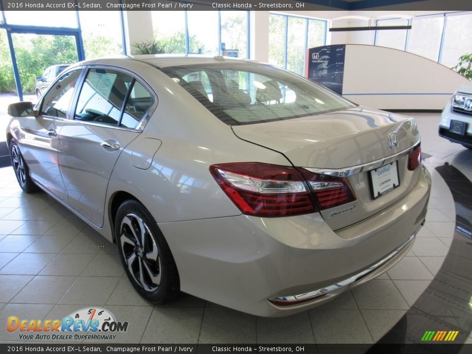 2016 Honda Accord EX-L Sedan Champagne Frost Pearl / Ivory Photo #9