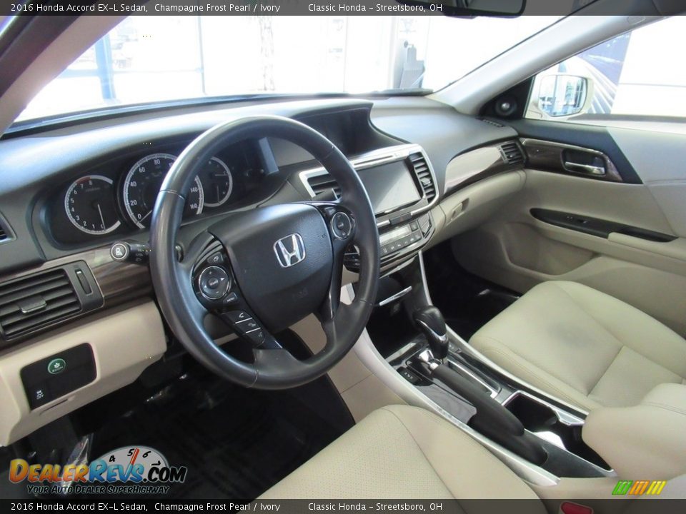 2016 Honda Accord EX-L Sedan Champagne Frost Pearl / Ivory Photo #27