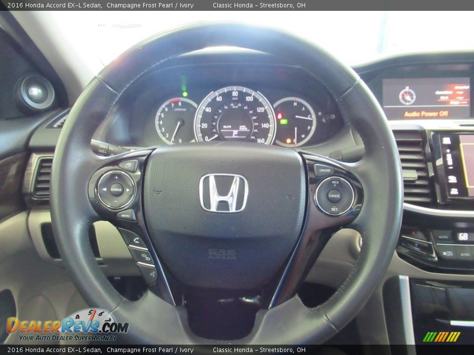 2016 Honda Accord EX-L Sedan Champagne Frost Pearl / Ivory Photo #29
