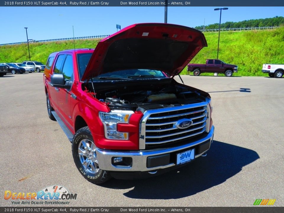 2018 Ford F150 XLT SuperCab 4x4 Ruby Red / Earth Gray Photo #5