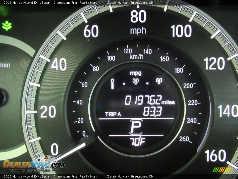 2016 Honda Accord EX-L Sedan Champagne Frost Pearl / Ivory Photo #31
