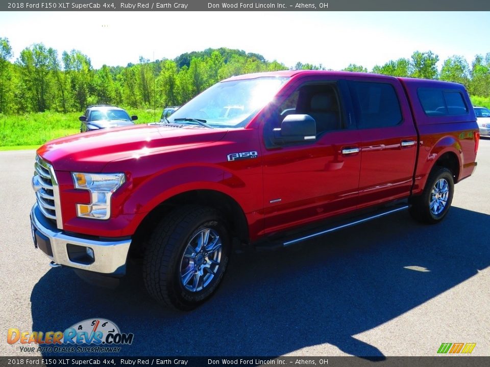 2018 Ford F150 XLT SuperCab 4x4 Ruby Red / Earth Gray Photo #7