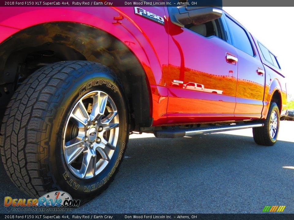 2018 Ford F150 XLT SuperCab 4x4 Ruby Red / Earth Gray Photo #8