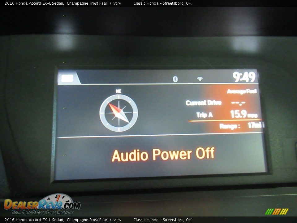 2016 Honda Accord EX-L Sedan Champagne Frost Pearl / Ivory Photo #34