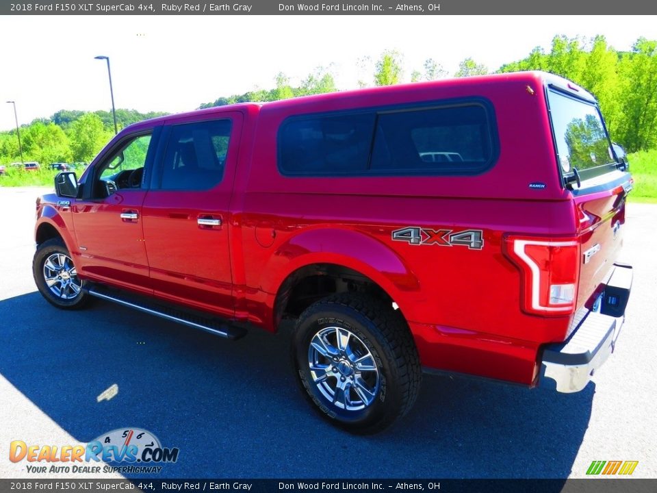2018 Ford F150 XLT SuperCab 4x4 Ruby Red / Earth Gray Photo #9